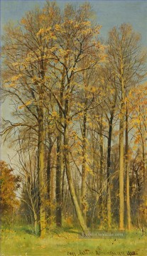 Gehölz Werke - ROWAN TREES IN AUTUMN klassische Landschaft Ivan Ivanovich Wälder
